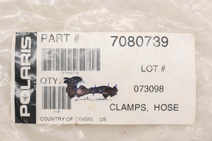 New OEM Polaris 7080739 Hose Worm Clamp NOS