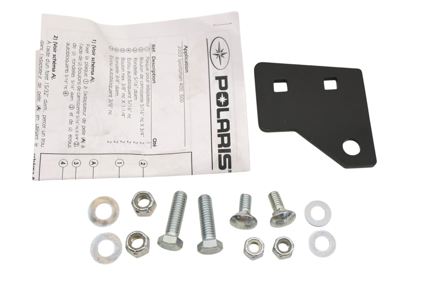 New OEM Polaris 2874491 2003 Sportsman 400/500 Plow Mount Plate Update Kit NOS