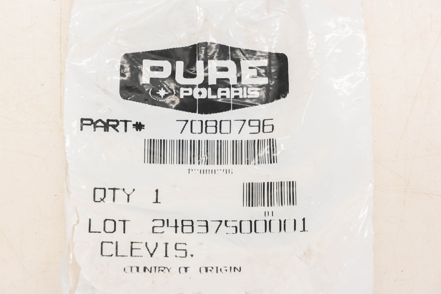 New OEM Polaris 7080796 Threaded Clevis NOS