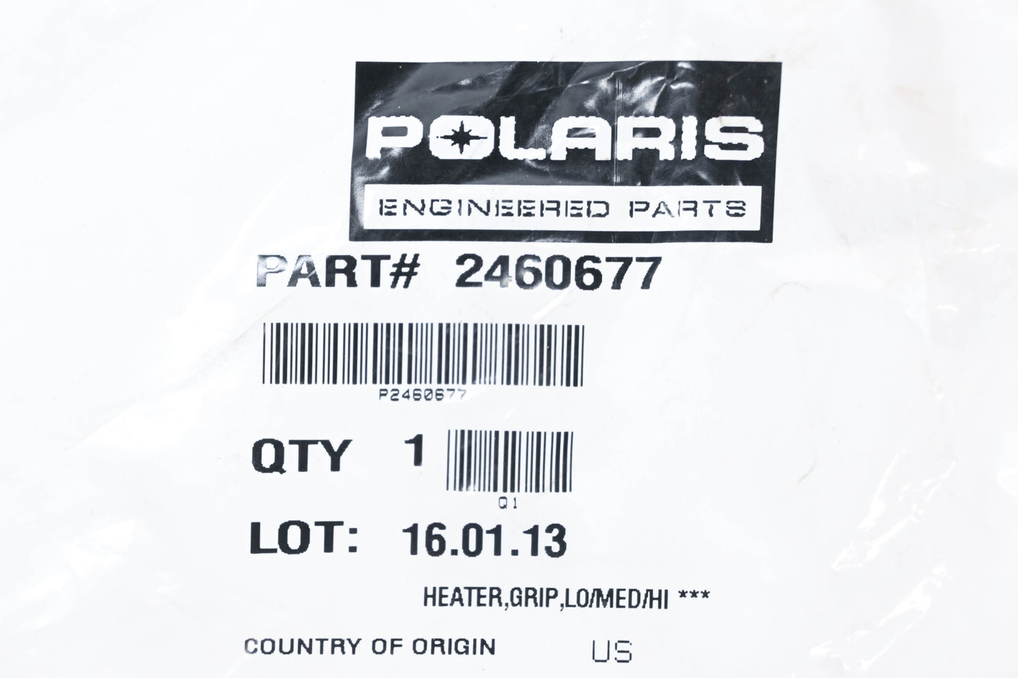 New OEM Polaris 2460677 Low, Med, Hi Handlebar Grip Heater NOS