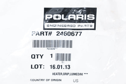 New OEM Polaris 2460677 Low, Med, Hi Handlebar Grip Heater NOS