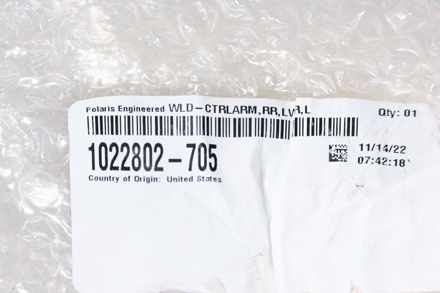 New OEM Polaris 1022802-705 Silver Rear Lower Left Control Arm NOS