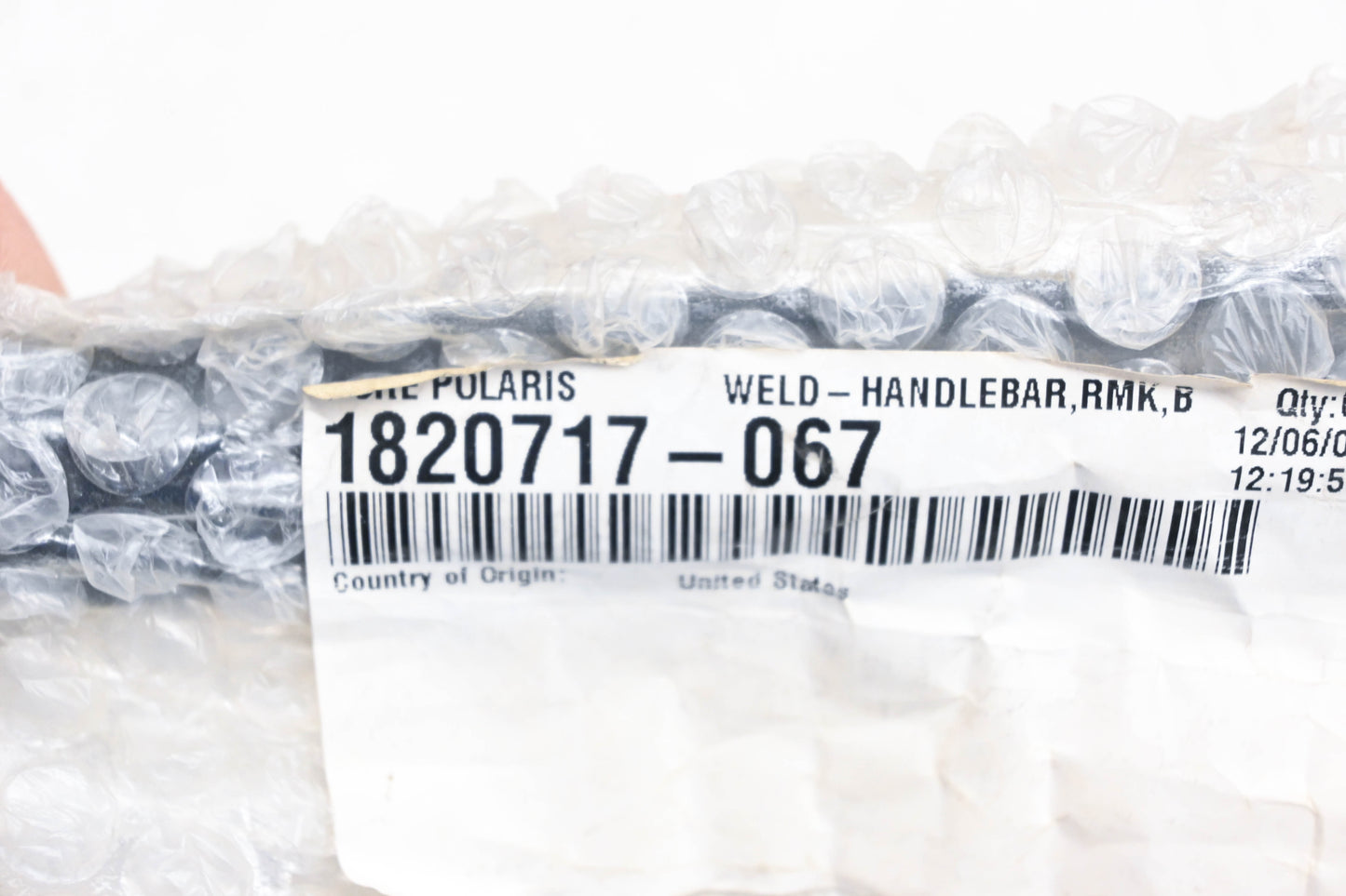 New OEM Polaris 1820717-067 Gloss Black Handlebar NOS
