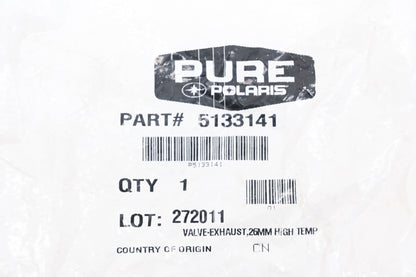 New OEM Polaris 5133141 High Temperature 26mm Exhaust Valve NOS
