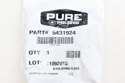 New OEM Polaris 5431924 Spring Slider Block NOS