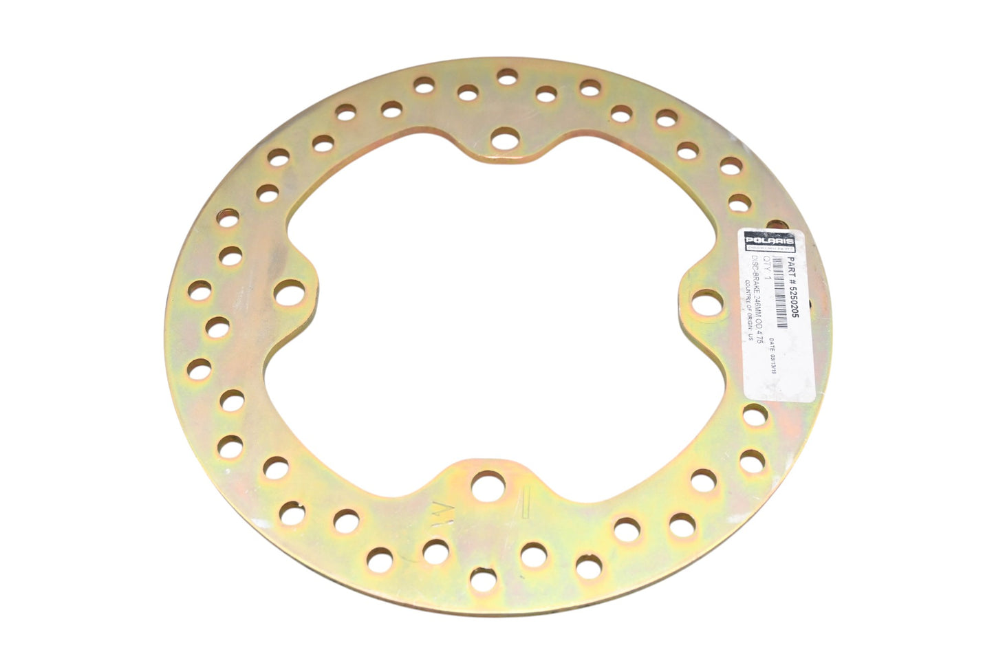 New OEM Polaris 5250205 Front Brake Rotor Disc 246mm OD 4.75 NOS