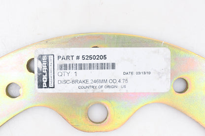 New OEM Polaris 5250205 Front Brake Rotor Disc 246mm OD 4.75 NOS