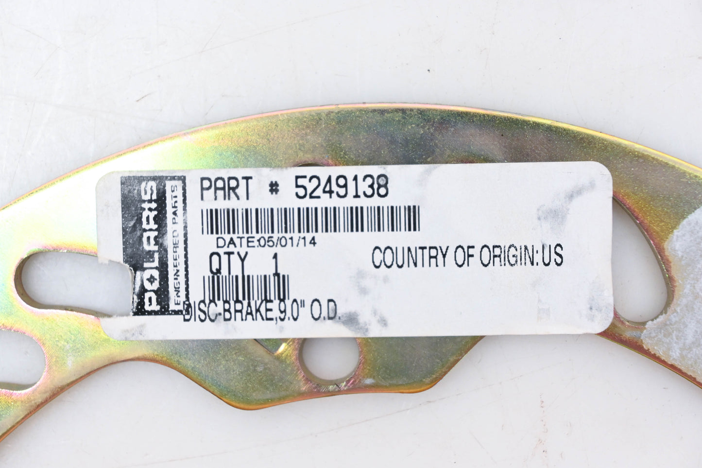 New OEM Polaris 5249138 Rear Brake Rotor Disc 9.0 OD NOS