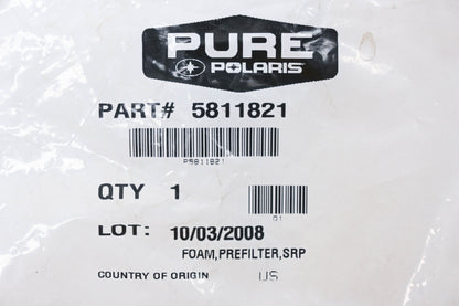 New OEM Polaris 5811821 SRP Prefilter Foam Pad NOS