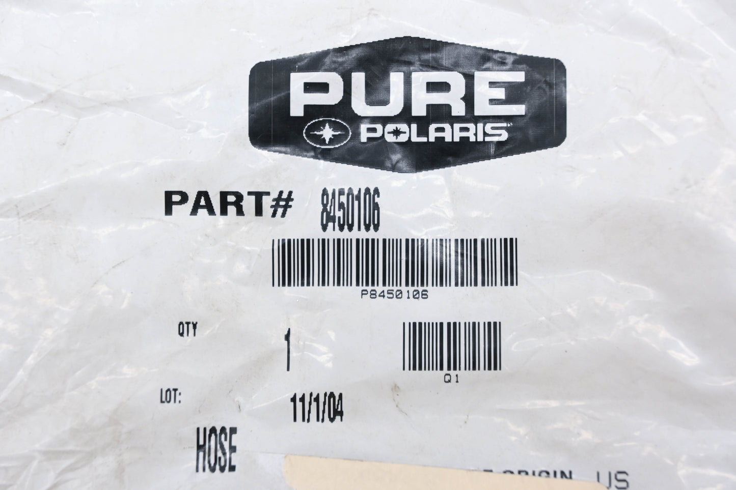 New OEM Polaris 8450106 Fuel Line NOS
