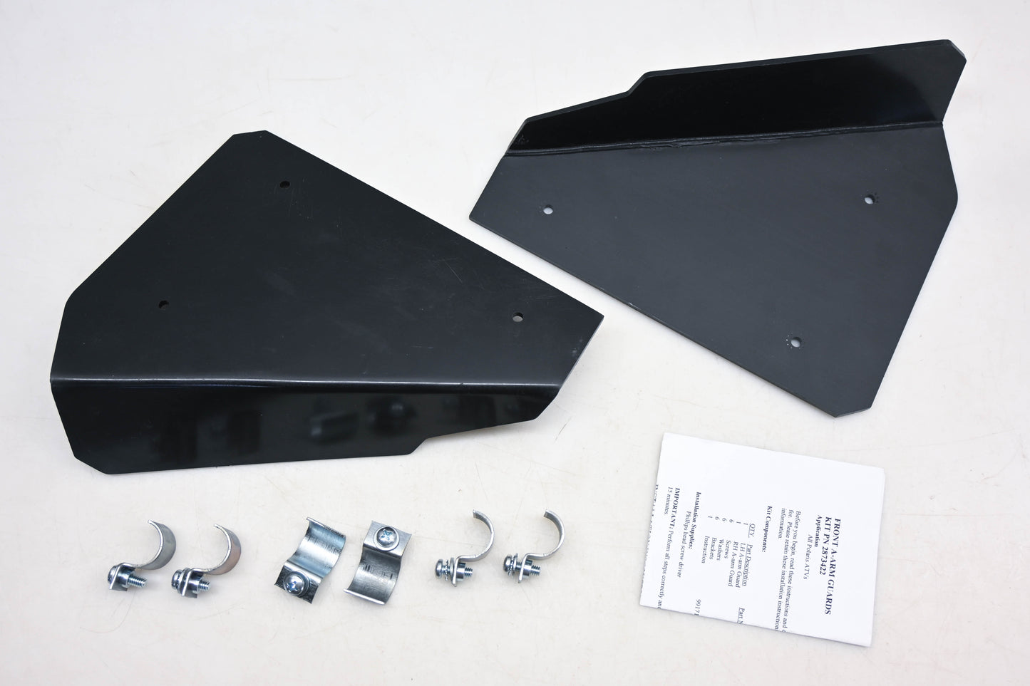 New OEM Polaris 2873422-070 Black Plastic A-Arm Guard Kit NOS