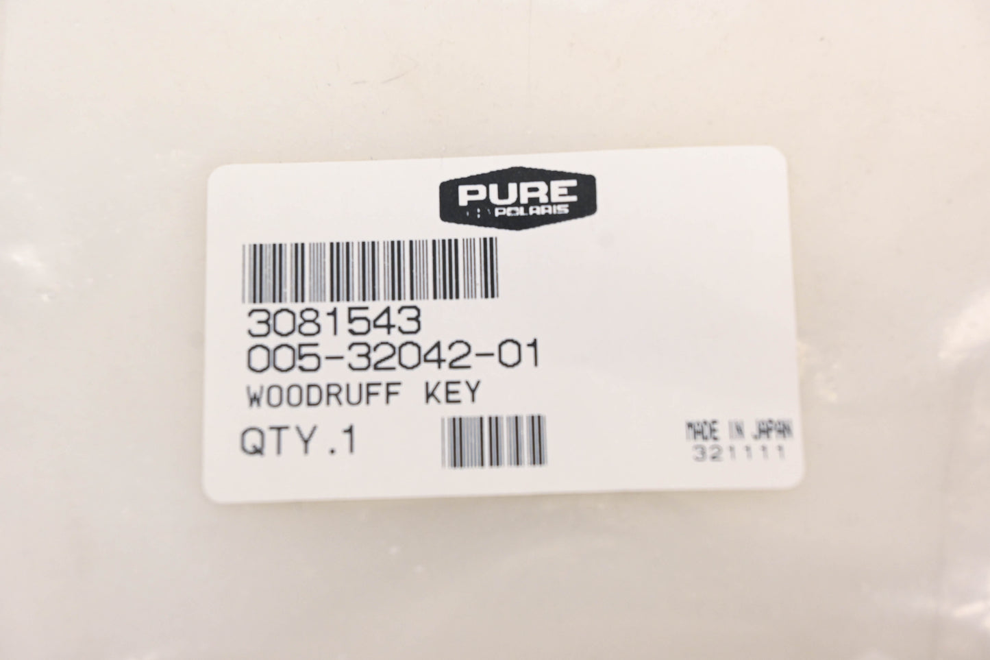 New OEM Polaris 3081543 Woodruff Key NOS