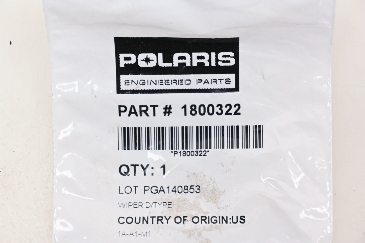 New OEM Polaris 1800322 Yellow D-Type Wiper Seal NOS