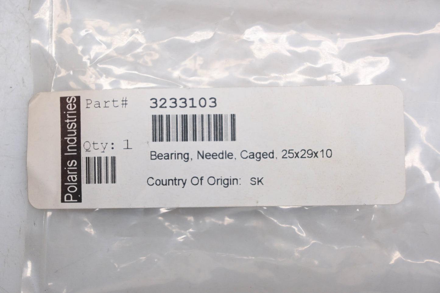 New OEM Polaris 3233103 Caged Needle Bearing NOS