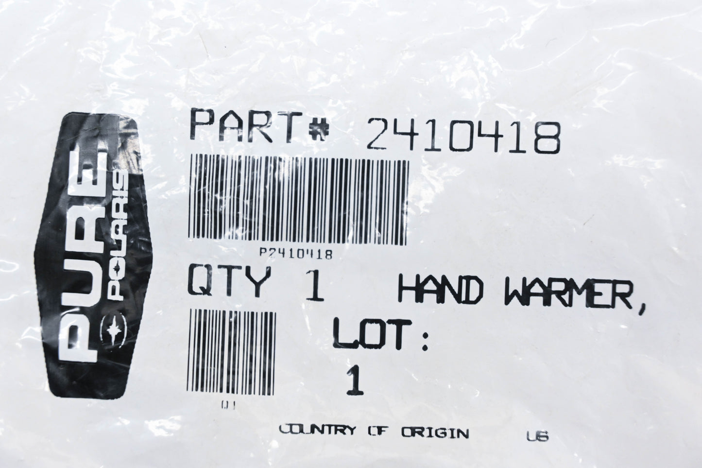 New OEM Polaris 2410418 Hand Warmer NOS