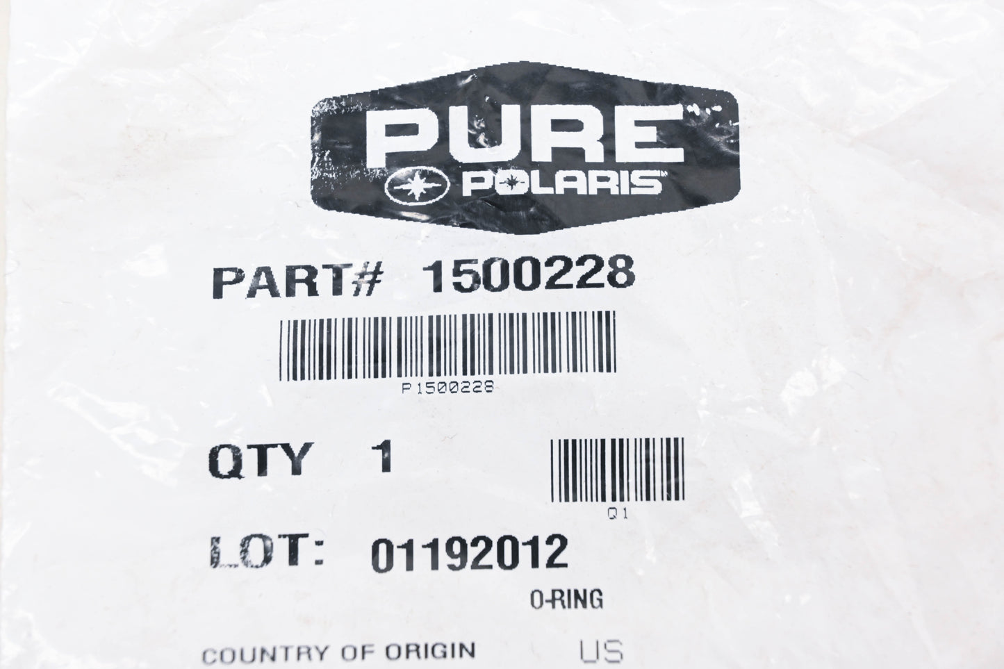 New OEM Polaris 1500228 O-Rings Qty 2 NOS