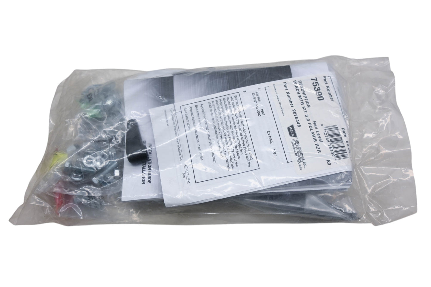 New OEM Polaris 2876446, 75390 Warn Winch 12v Kit NOS