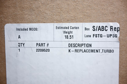 New OEM Polaris 2209520 Turbo Assembly Kit NOS