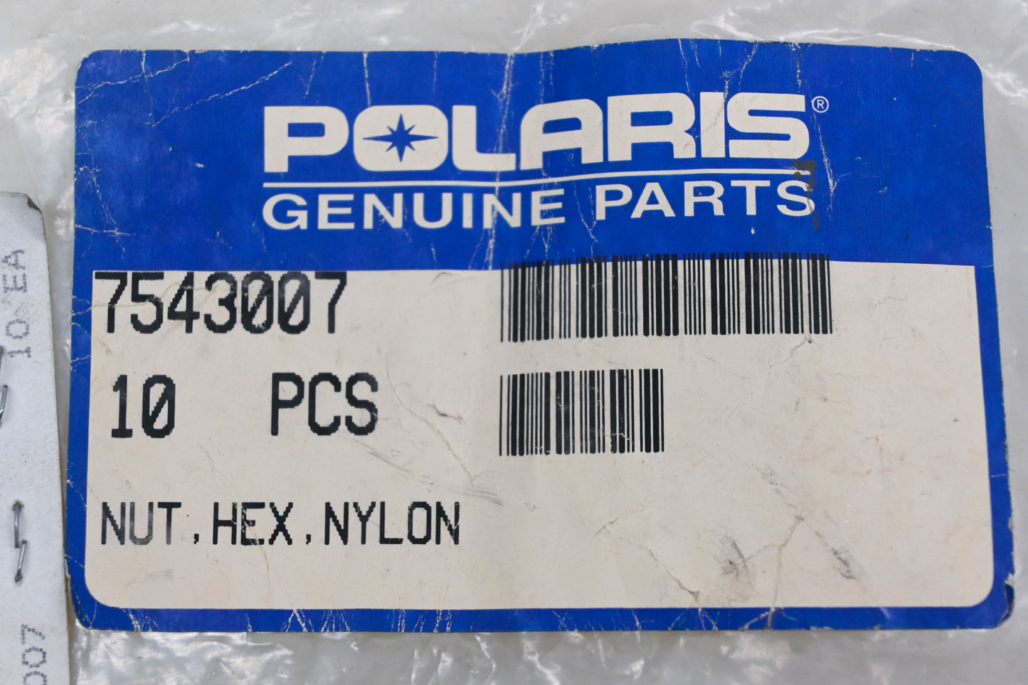 New OEM Polaris 7543007 Nylon Hex Nuts Qty 10 NOS