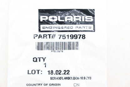 New OEM Polaris 7519978 Hex Flange Screw NOS