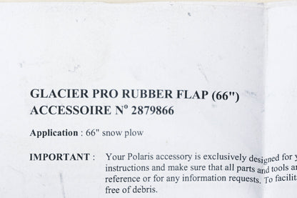 New OEM Polaris 2879866 Glacier Pro Rubber 66" Deflector Kit NOS