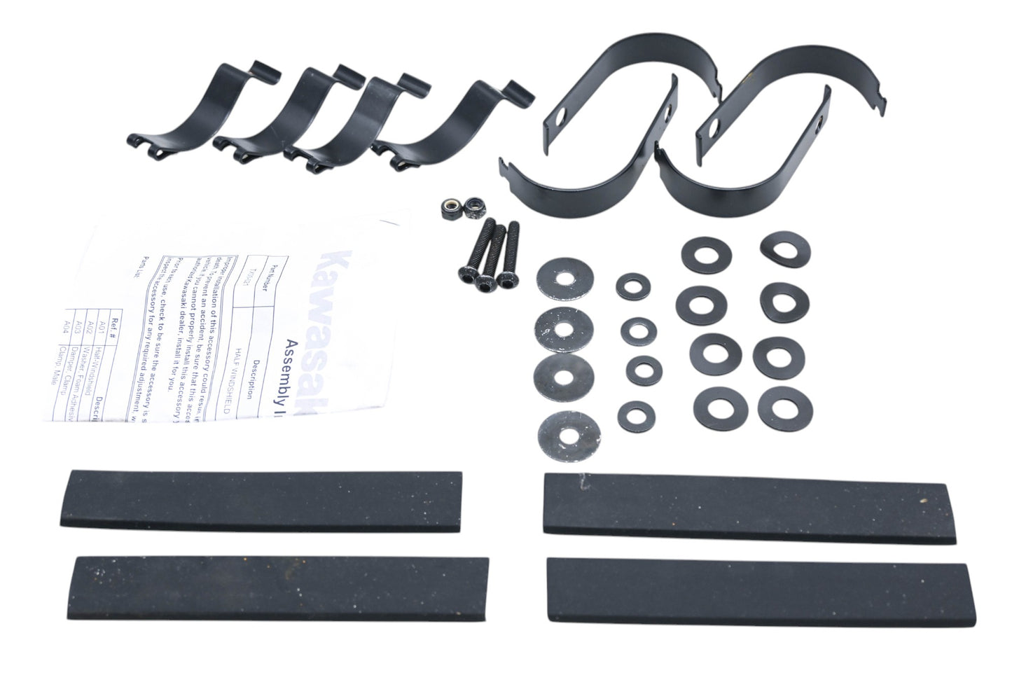New OEM Kawasaki TX00-021 2016+ Teryx Half Windshield Hardware Kit NOS