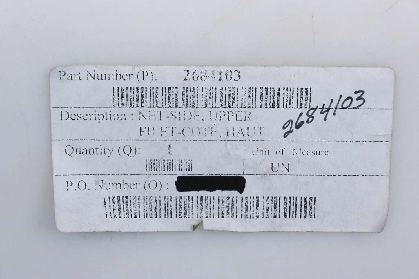 New OEM Polaris 2684103 Upper Side Net NOS
