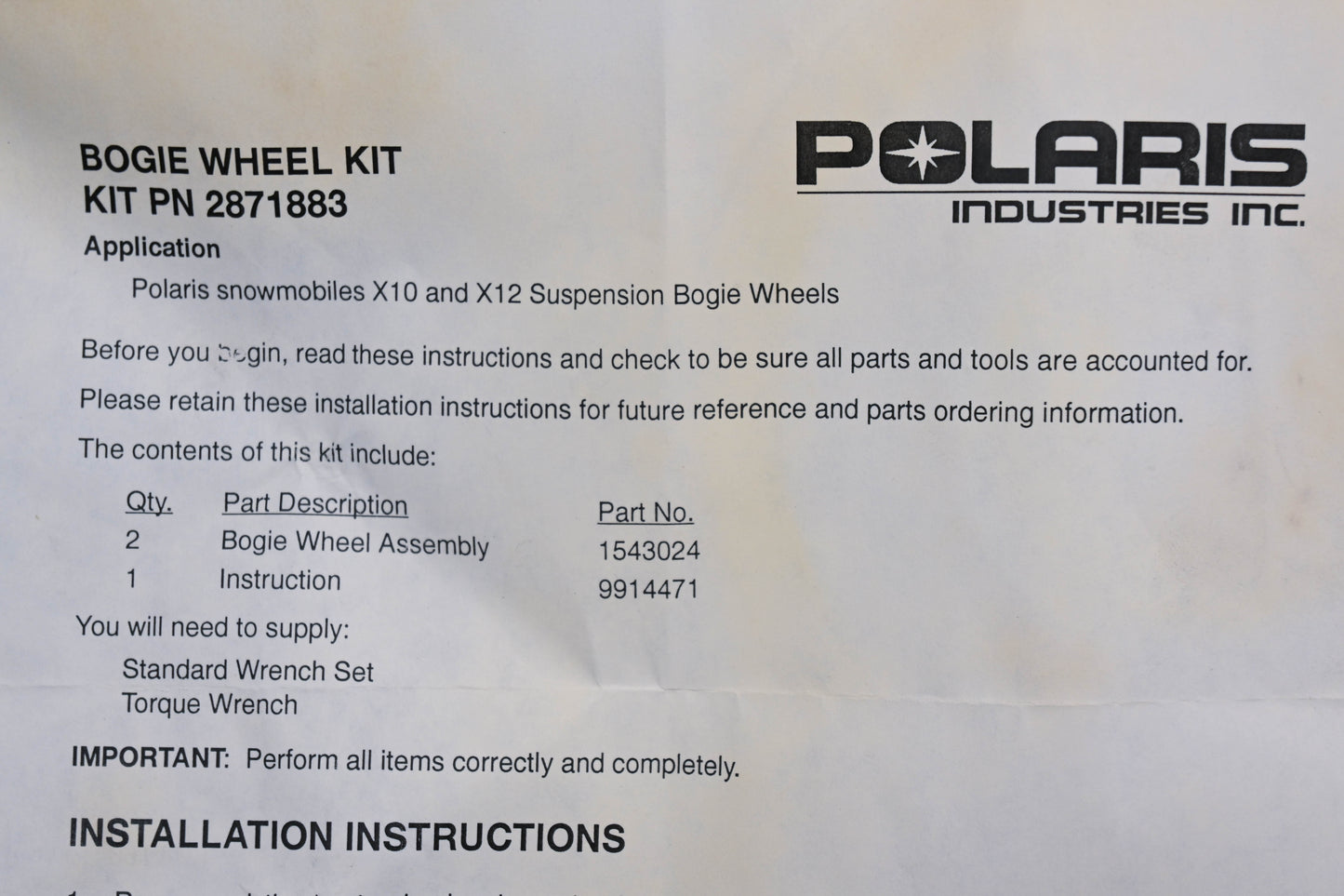 New OEM Polaris 2871883-224 Purple Bogie Wheels Qty 2 NOS