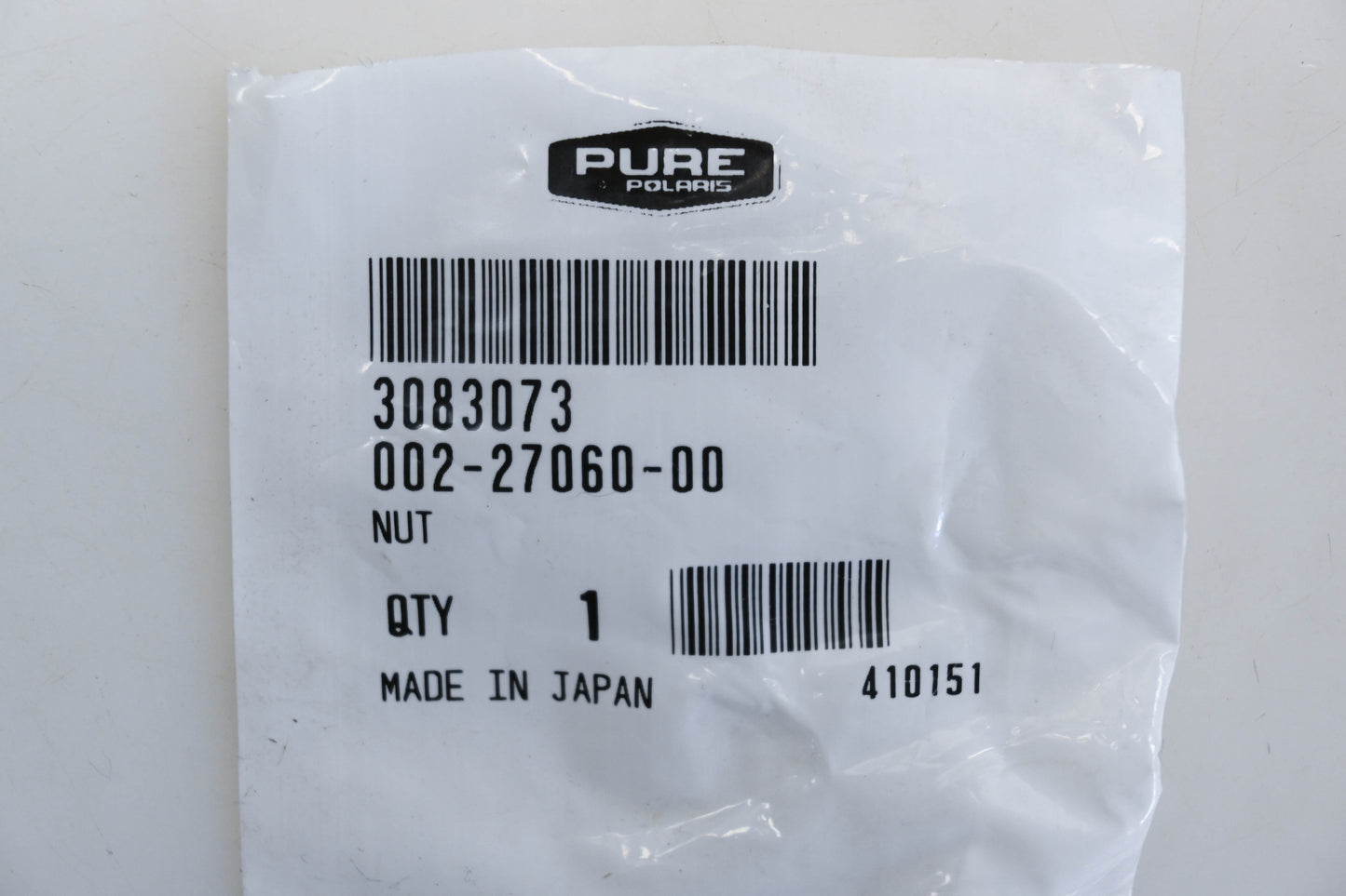 New OEM Polaris 3083073, 002-27060-00 Magneto Nut NOS