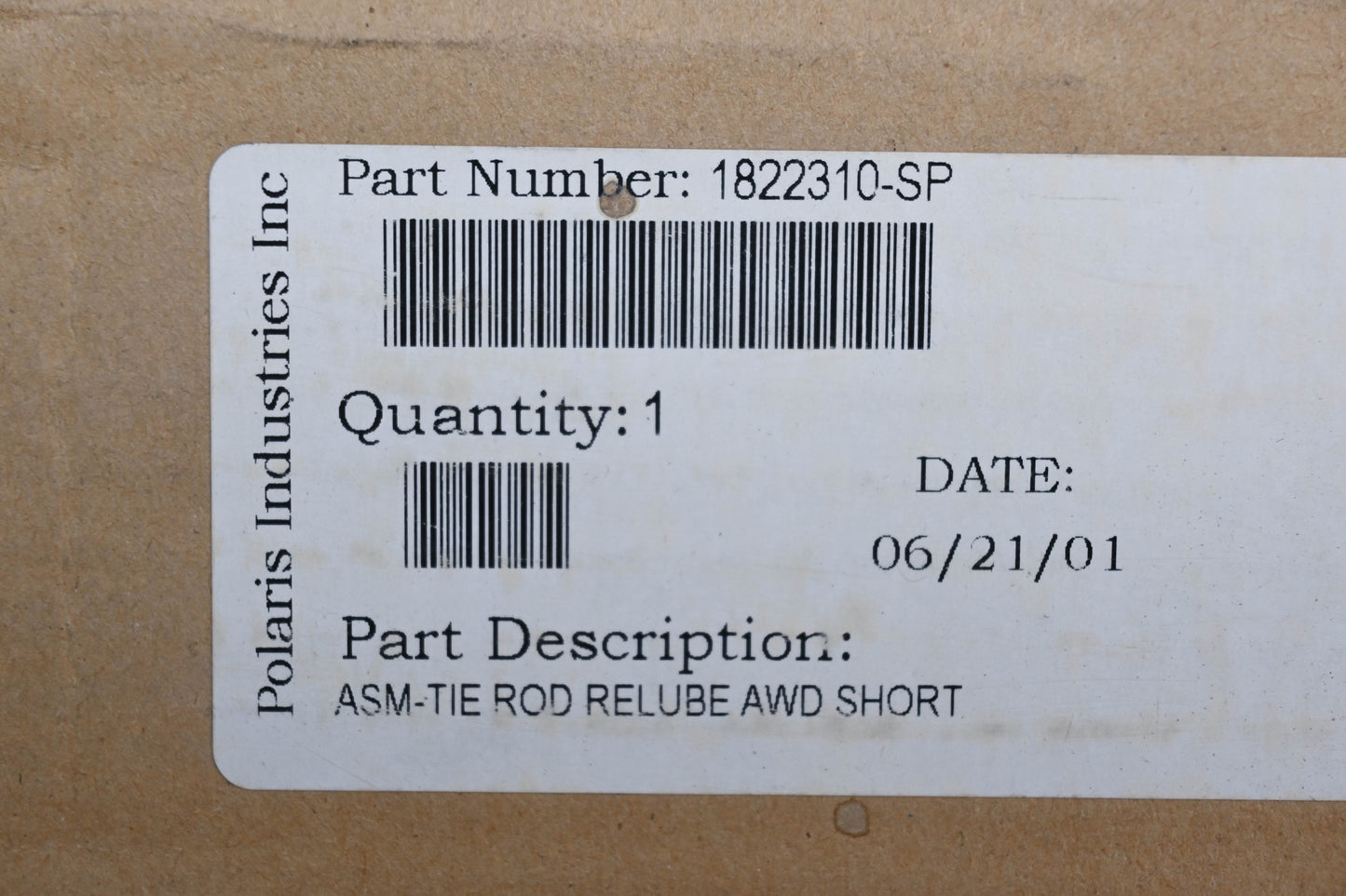 New OEM Polaris 1822310, 1822310-SP 4x4 Tie Rod Assembly NOS