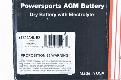 Yuasa YTX14AHL-BS Powersports AGM Battery NOS