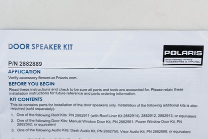 New OEM Polaris 2882889 Door Speaker Kit NOS