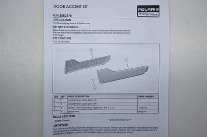 New OEM Polaris 2882870-587 Camo Exterior Door Accent Panel Kit NOS