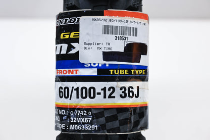 Dunlop 32MX67, 318531 Geomax 60/100-12 36J MX32F Soft Front Tire NOS