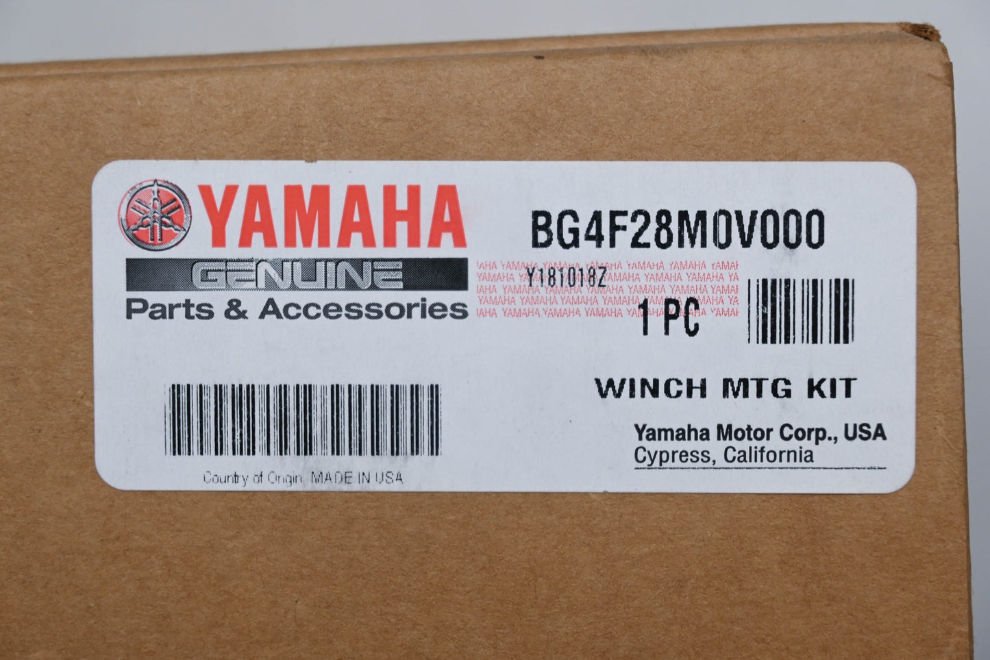 New OEM Yamaha BG4-F28M0-V0-00 Winch Mounting Kit NOS