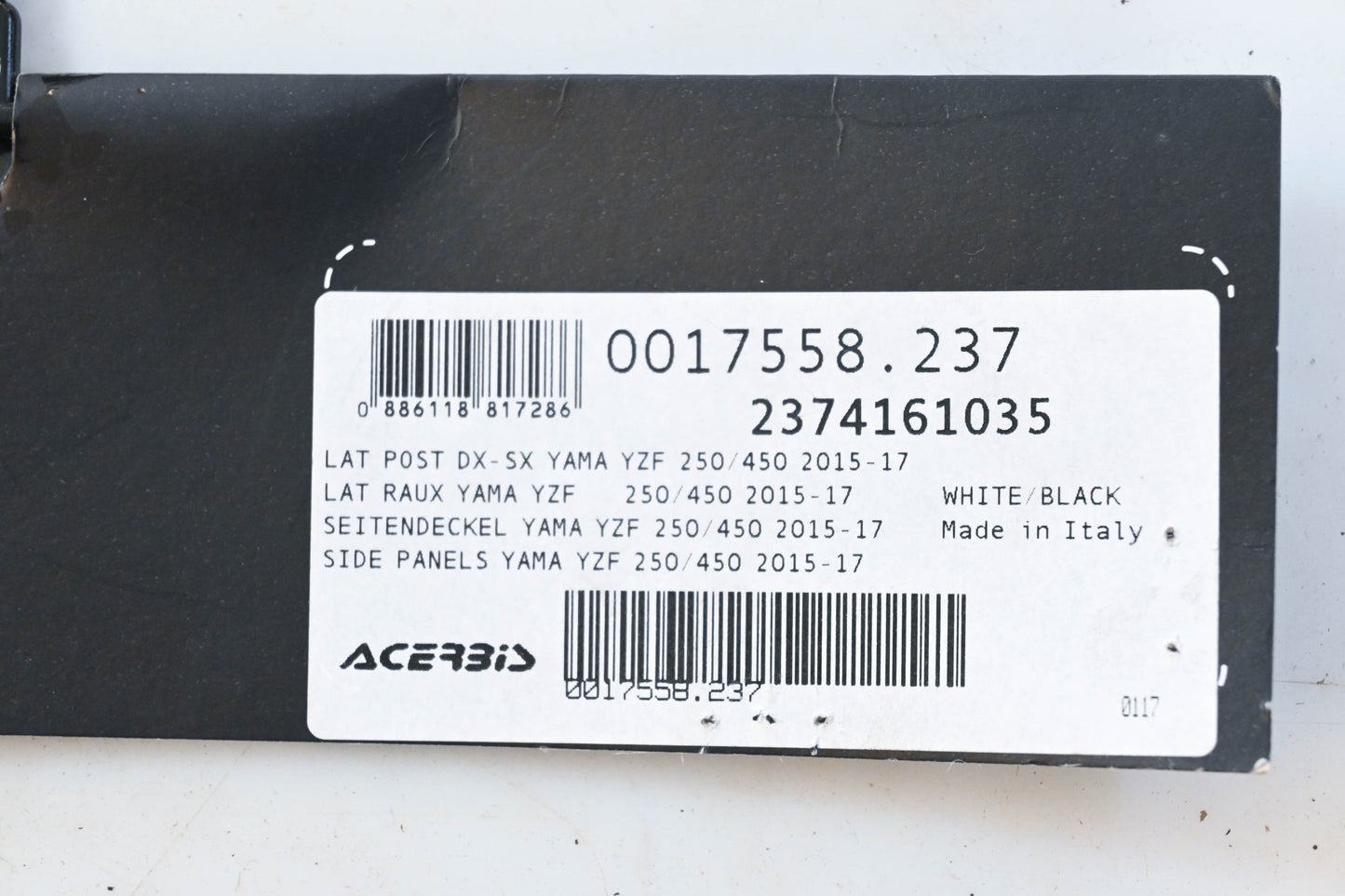Acerbis 2374161035, 23741-61035 Yamaha Side Panel Kit NOS