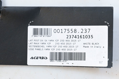 Acerbis 2374161035, 23741-61035 Yamaha Side Panel Kit NOS