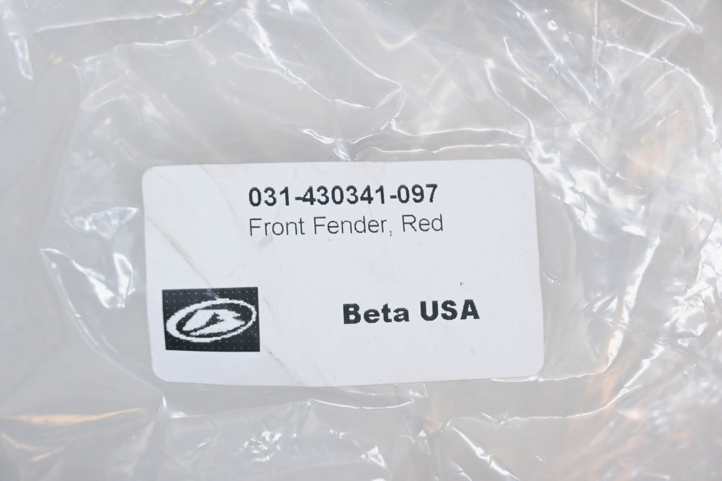 Beta 031-430341-097, 031.43.034.10.97 Red Front Fender NOS