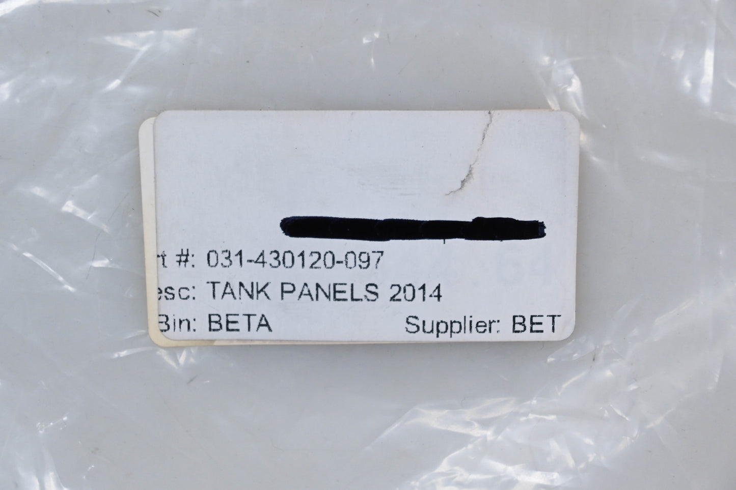 Beta 031-430120-097, 031.43.012.00.97 Red Tank Panel Kit NOS
