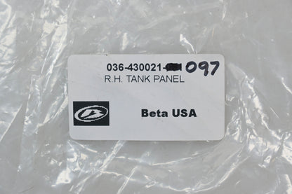 Beta 036-430021-097, 036.43.002.10.97 Red Right Tank Panel NOS