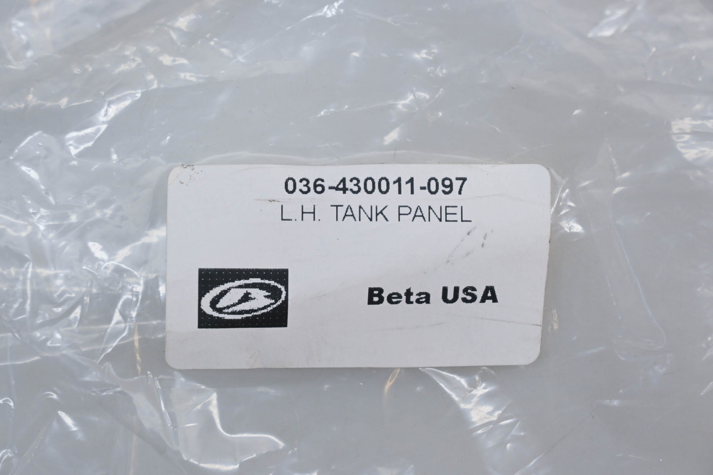 Beta 036-430011-097, 036.43.001.10.97 Red left Tank Panel NOS