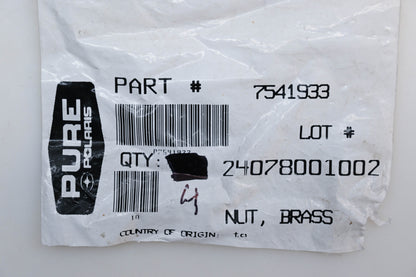 New OEM Polaris 7541933 Brass Nuts Qty 4 NOS
