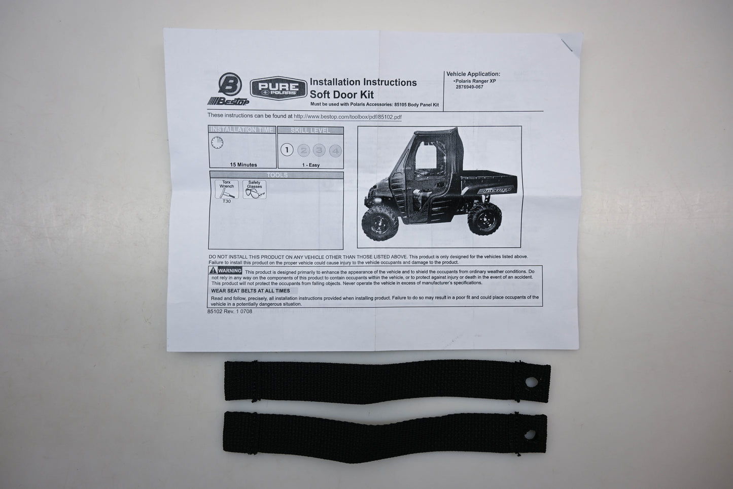 New OEM Polaris 2876949-067 Canvas Door Kit NOS