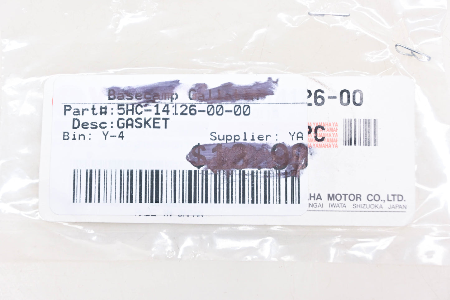New OEM Yamaha 5HC-14126-00-00 Carburetor Gasket NOS