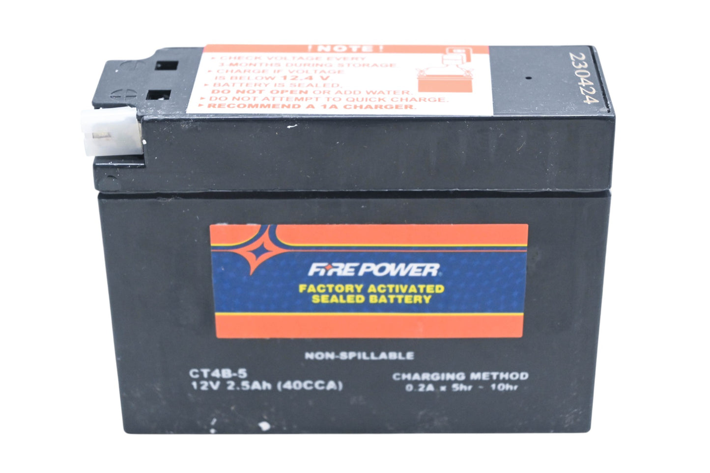 Firepower CT4B-5, 49-2262 Factory Activated Sealed Battery 12V 2.5Ah NOS