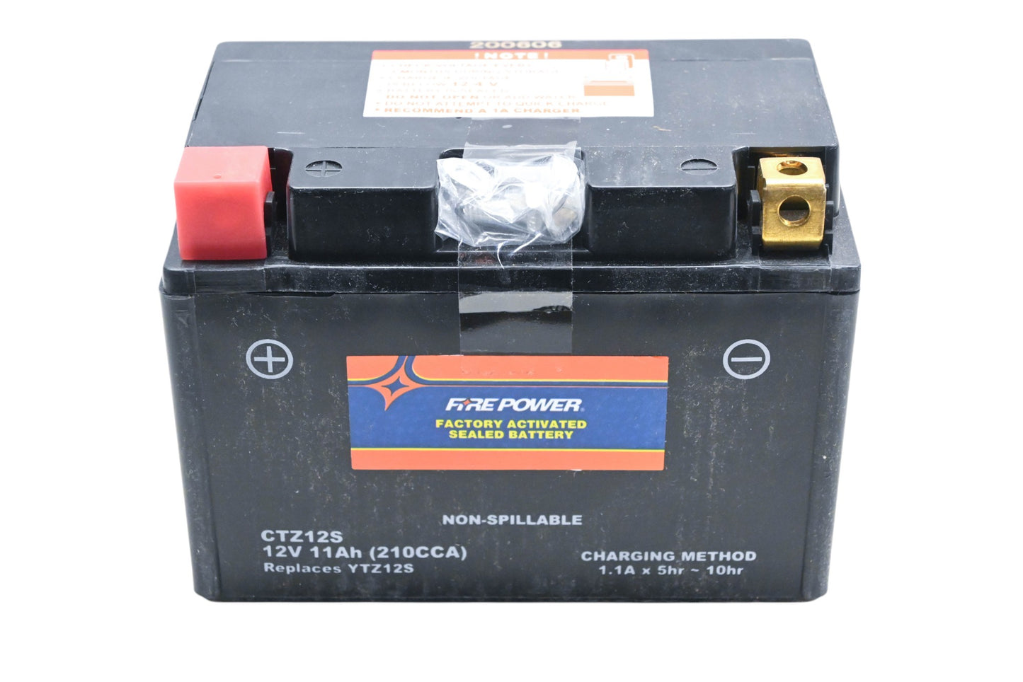 Firepower CTZ12S, YTZ12S, 49-2287 Factory Activated Sealed Battery 12V 11Ah NOS