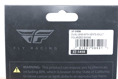 Fly Racing 37-5458 Polarized Adult Goggle Dual Lens With Vents NOS