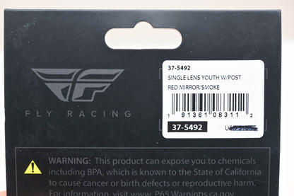 Fly Racing 37-5492 Red Mirror Youth Goggle Single Lens With Post NOS