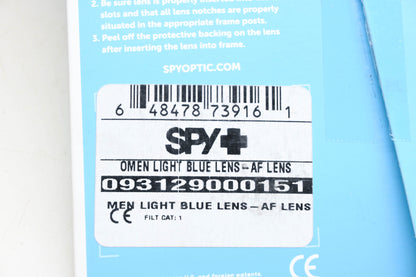 Spy 093129000151 Light Blue Omen MX Goggle Replacement Lens NOS