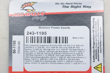 All Balls 243-1195, 50-1195, FJK30-02K Rear Independent Suspension Kit NOS